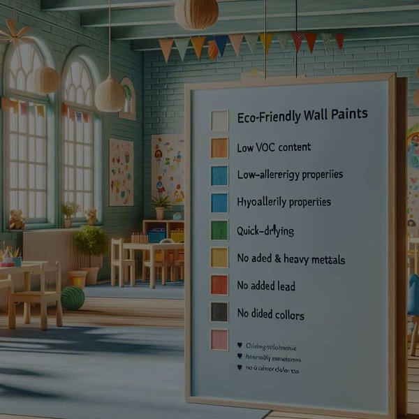 Quels sont les critères pour sélectionner des peintures murales écoresponsables pour une crèche ?